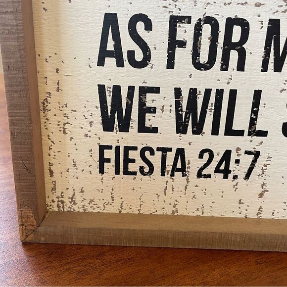 Rustic Brown and White Wall Sign - Picture 3 of 11